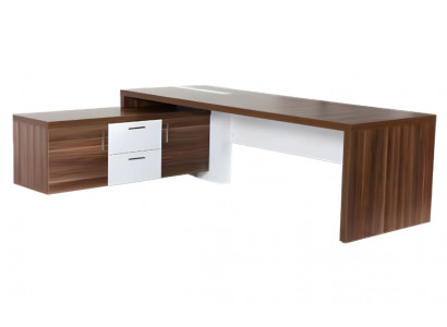 Bureau d'angle moderne meubles de luxe bois marron blanc meubles pour bureau table de travail