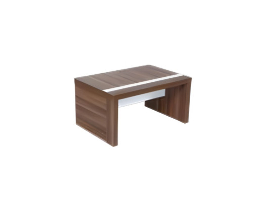 Table basse de luxe en bois blanc et marron