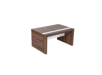 Table basse de luxe en bois blanc et marron