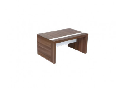 Table basse de luxe en bois blanc et marron