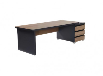 Bureau contemporain marron gris meubles pour bureau environnement de travail