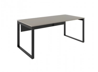 Table de travail moderne noire grise luxe environnement de bureau meubles en acier inoxydable