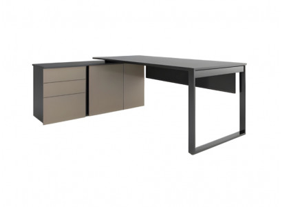 Bureau d'angle élégant en bois pour bureau avec tiroirs