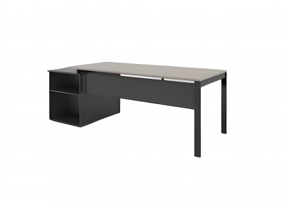 Table de travail élégante noire grise deluxe meubles en bois environnement de travail