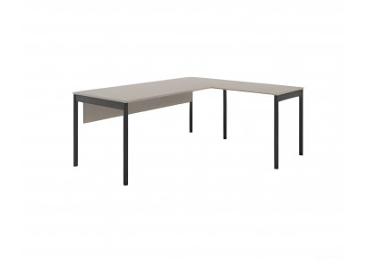 Bureau d'angle élégant noir gris pour un environnement de travail