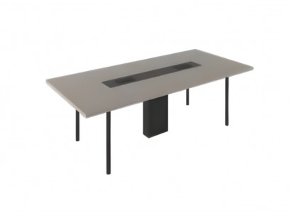 Table de conférence élégante noire grise meubles de bureau de luxe table de réunion