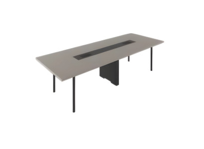 Table de conférence élégante de luxe noire grise