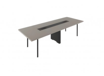 Table de conférence élégante de luxe noire grise