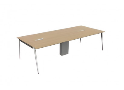 Table de conférence moderne beige meubles de bureau en bois