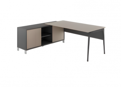 Bureau d'angle moderne gris meubles de bureau table de travail