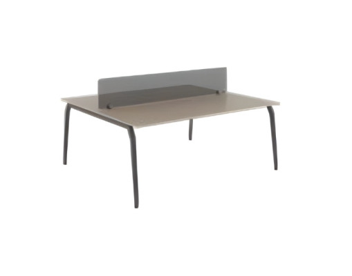 Bureau double avec séparation pour mobilier de bureau
