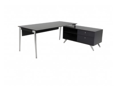 Bureau d'angle gris élégant meubles de bureau de luxe