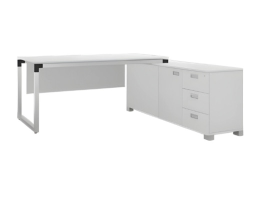 Bureau d'angle élégant blanc meubles de bureau table de travail