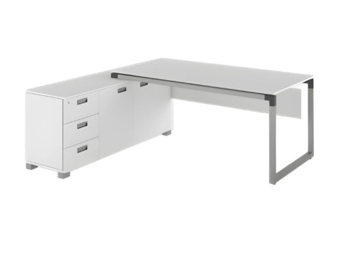 Bureau d'angle moderne blanc meubles de bureau table de travail élégante