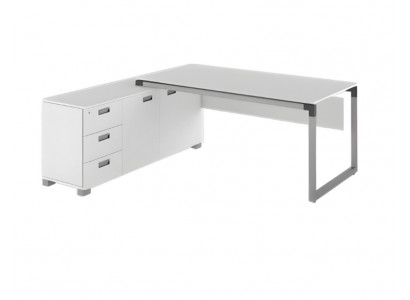 Bureau d'angle moderne blanc meubles de bureau table de travail élégante