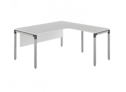 Bureau d'angle de luxe en bois gris clair