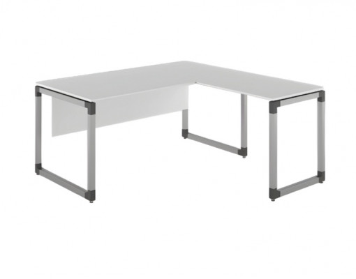 Bureau d'angle élégant en bois gris clair