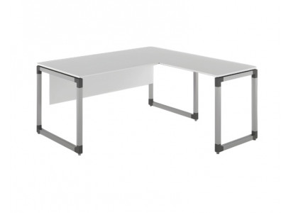 Bureau d'angle élégant en bois gris clair