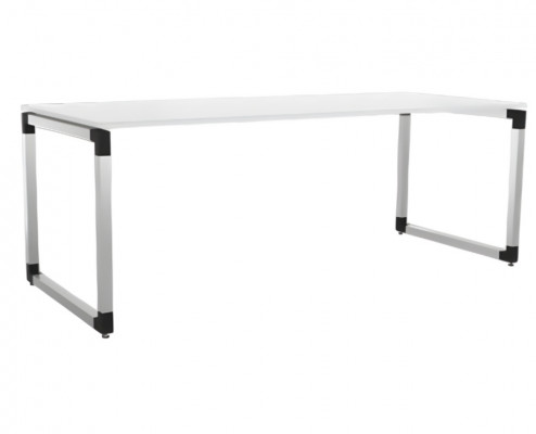 Table de conférence blanche élégante en bois de luxe