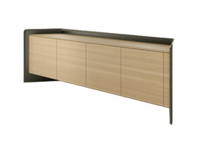 Armoire à documents design en bois de luxe marron gris pour bureau