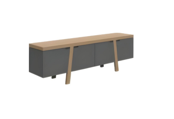 Armoire moderne pour documents marron et noir meubles de bureau en bois
