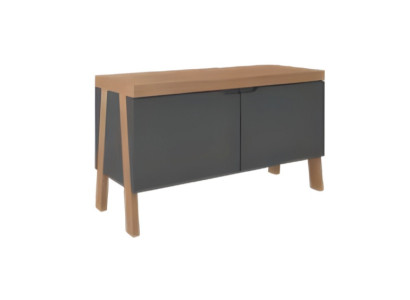 Commode de luxe moderne marron et noir pour bureau