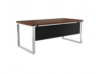 Bureau moderne marron noir station de travail