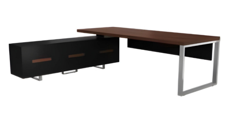 Bureau d'angle exclusif marron noir meubles de bureau table de travail