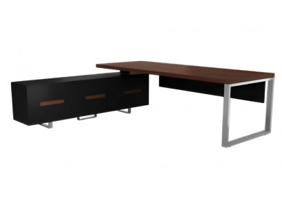 Bureau d'angle exclusif marron noir meubles de bureau table de travail