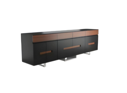 Armoire élégante pour documents marron et noir