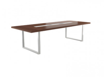 Table de conférence moderne marron pour salle de conférence table de travail ronde