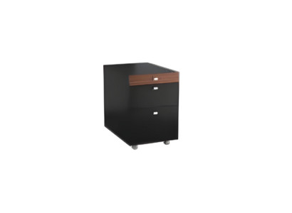 Commode noire élégante meubles de bureau de luxe en bois ambiance de travail moderne