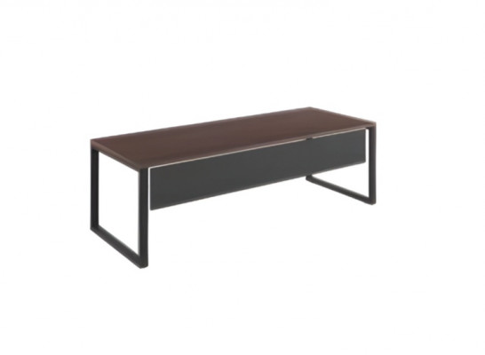 Table de travail deluxe noire en bois pour un environnement de travail moderne