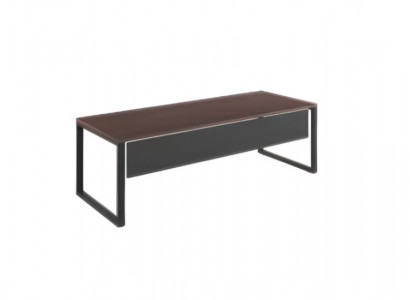 Table de travail deluxe noire en bois pour un environnement de travail moderne