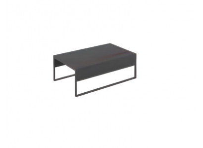 Table basse noire design pour meubles de bureau de luxe en bois moderne