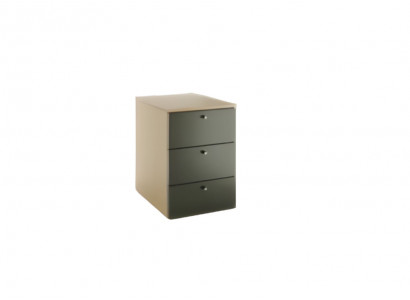 Bureau moderne en bois gris marron avec espace de rangement