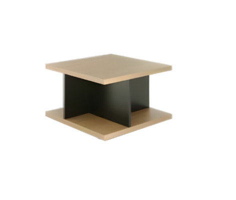 Table basse moderne bicolore marron et noir
