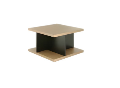 Table basse moderne bicolore marron et noir