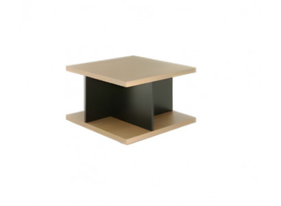 Table basse moderne bicolore marron et noir