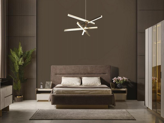 Ensemble complet pour chambre à coucher avec tables de chevet et tables, lit de 3 pièces.