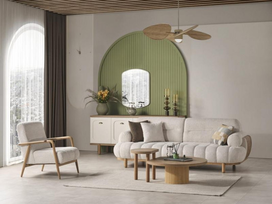 Ensemble de canapés rembourrés, fauteuil, combinaison de sièges