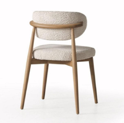 Chaise en tissu chaise fauteuil de salle à manger en bois fauteuil chaises design rembourré