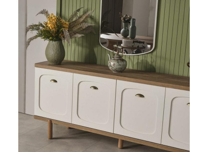 Comò Buffet Lowboard Comodini Armadi Miroir 200x45x86cm