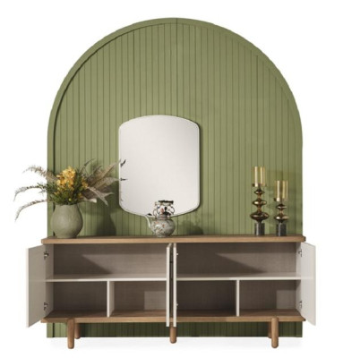 Comò Buffet Lowboard Comodini Armadi Miroir 200x45x86cm
