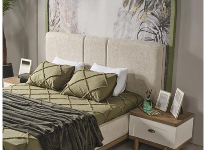 Ensemble de chambre complet avec 2 tables de nuit et armoire moderne