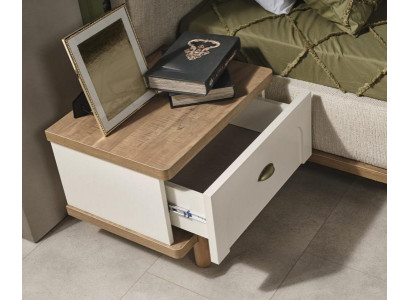 Ensemble complet pour chambre à coucher avec tables de nuit, lit et armoire de 4 pièces