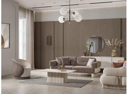 Fauteuil club lounge rembourré pour téléviseur pivotant individuel d'hôtel