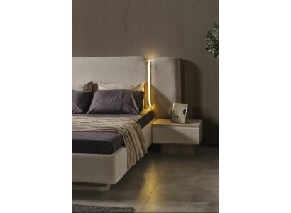 Ensemble complet de chambre à coucher avec lit, tables de nuit et armoire de 5 pièces