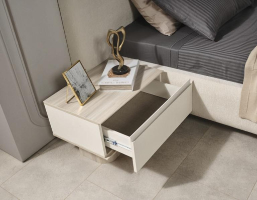 Lit 2x tables de nuit 3 pz. Ensemble de chambre à coucher design moderne meubles de luxe