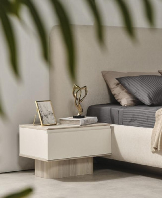 Ensemble de tables de nuit pour lit moderne en bois de luxe